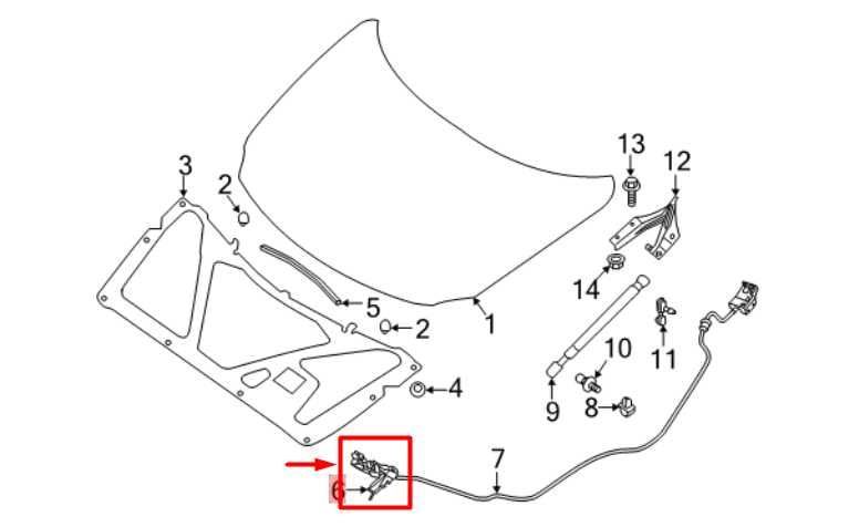 2016-2021 Nissan Maxima Hood Lock Latch Release Actuator 65601-4RA0A OEM - Alshned Auto Parts