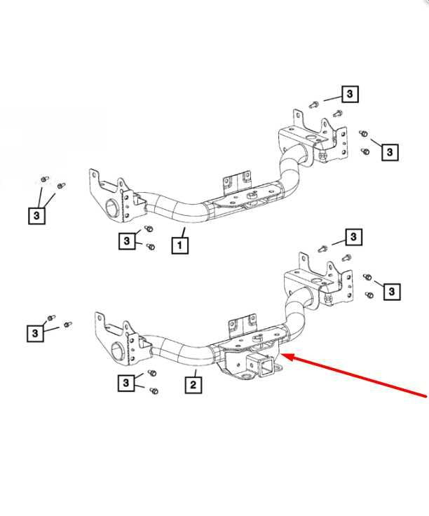 2014-24 Ram 1500 Classic Express Quad Cab Rear Tow Trailer Hitch Bar 55398274AD2