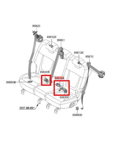 2022-24 Hyundai Tucson SEL Rear RH and LH 2nd Row Center Seat Belt Buckle *ReaD* - Alshned Auto Parts