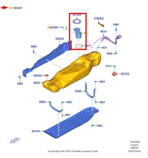 2015-2020 Ford F150 Super Duty 3.5L Fuel Pump Assembly FL34-9H307-DE OEM - Alshned Auto Parts