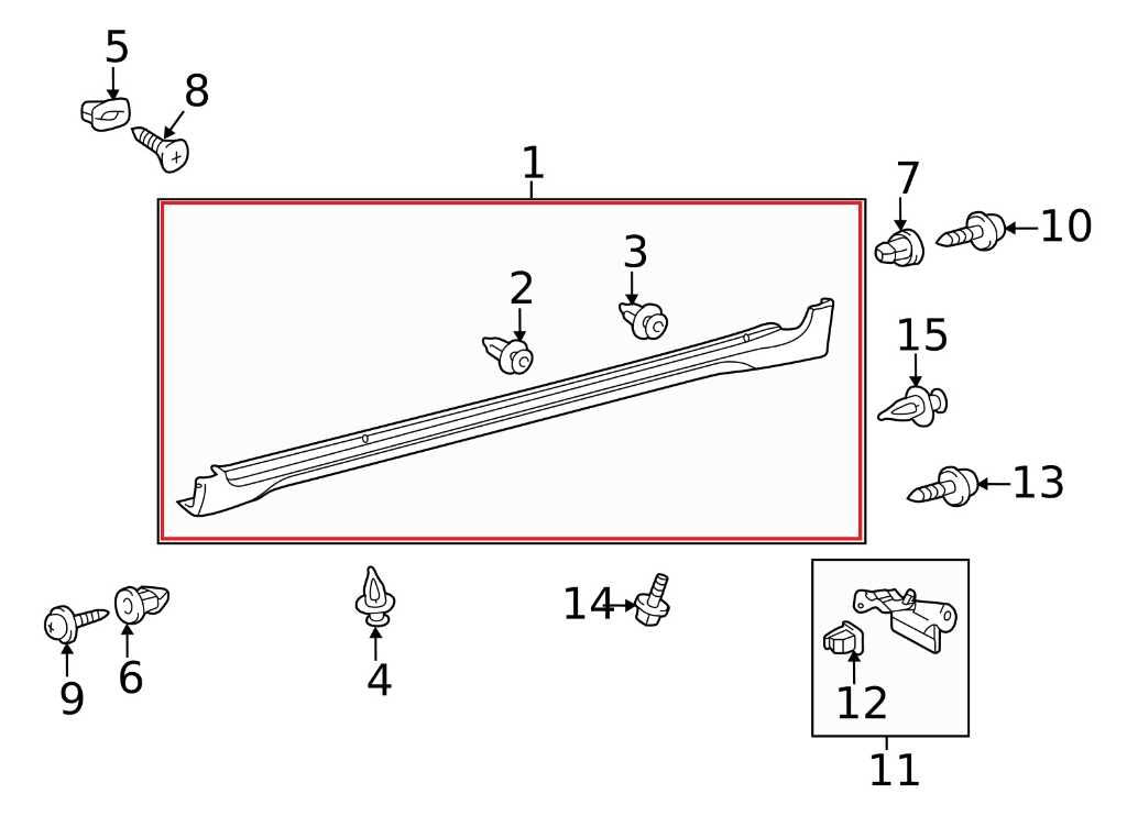 11-18 Toyota Sienna LE Right Side Rocker Skirt Panel Molding 75851-08900 *ReaD* - Alshned Auto Parts