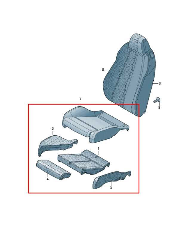 18-25 Audi S5 Premium 3.0L AWD Front Left Side Seat Lower Cushion 8W0-881-361-E - Alshned Auto Parts