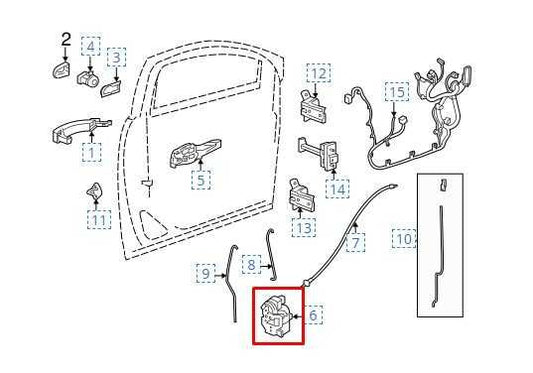 2017-22 Buick Encore Front LH Driver Side Door Lock Latch Actuator 13579497 OEM - Alshned Auto Parts