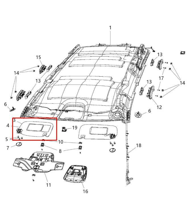 14-21 Jeep Grand Cherokee Overland Front RH Side Sun Visor w/ Illuminated Mirror - Alshned Auto Parts