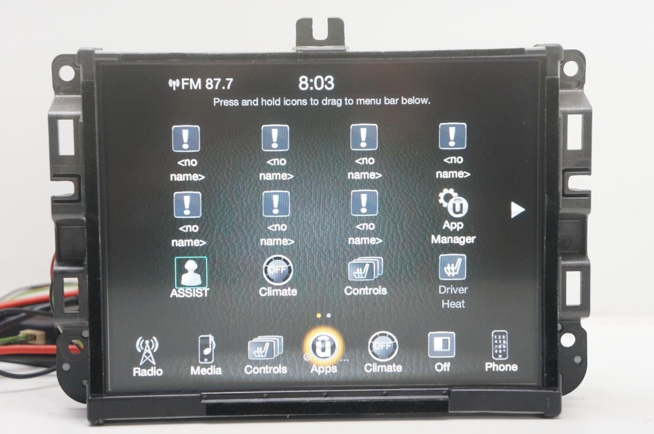 2015 Jeep Cherokee Radio Receiver Uconnect w 8.4 Display 68238621AG *ReaD*AS-IS* - Alshned Auto Parts