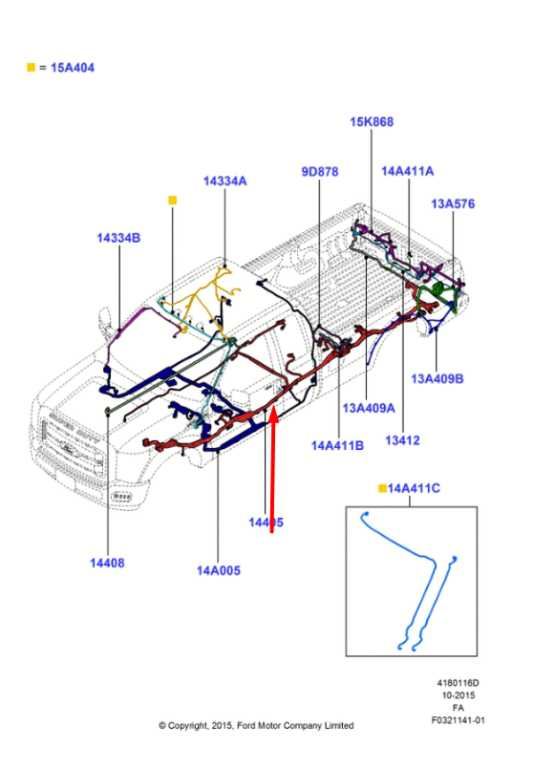 2016 Ford F-250 Crew Cab Lariat Chassis Frame (Rear Lamps) Wire Harness *ReaD* - Alshned Auto Parts