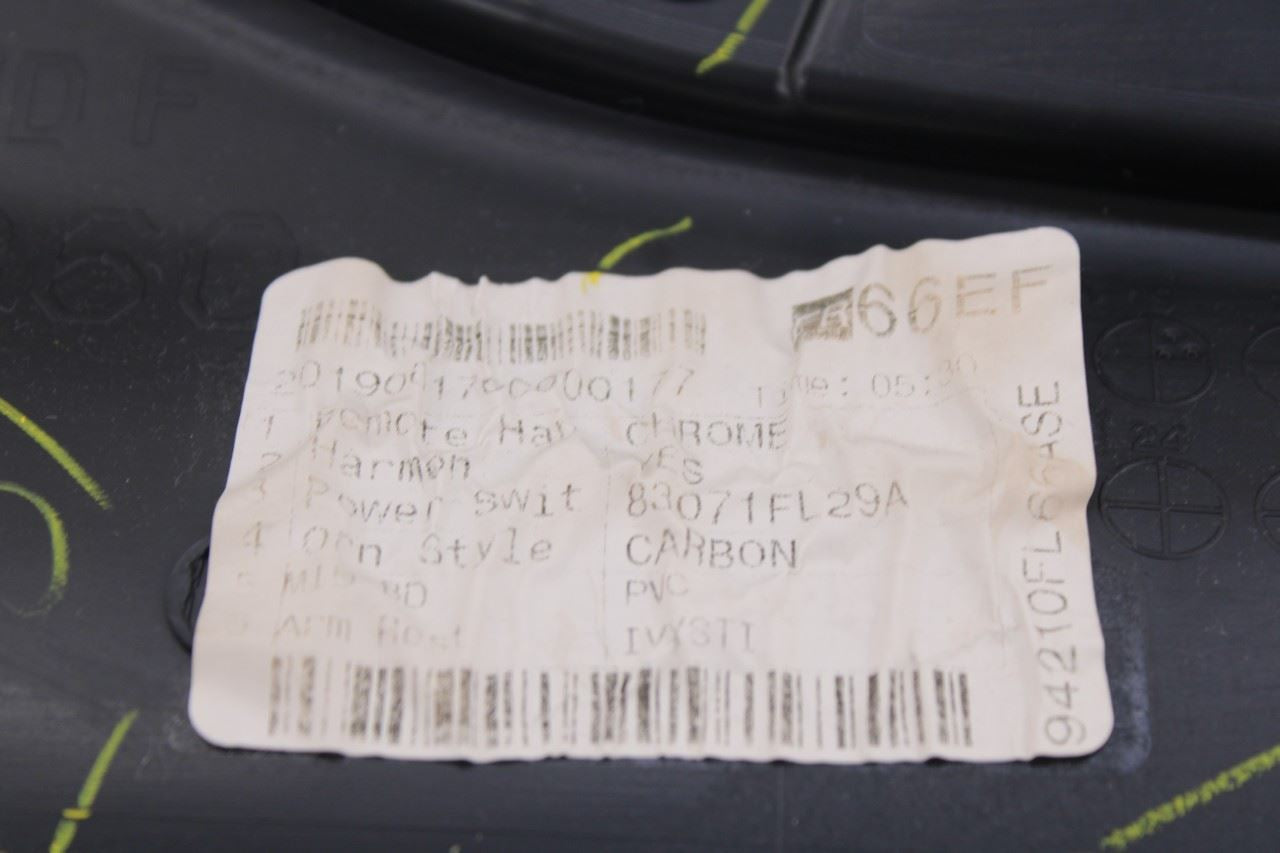 17-21 Subaru Impreza 2.0I Limited Front Right Side Door Trim Panel 94216FL56ASE17