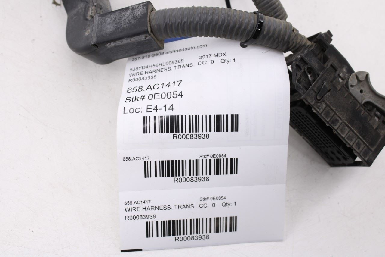 2016-2020 Acura MDX w/Technology Pkg 3.5L AWD Auto Transmission Sub Wire Harness12
