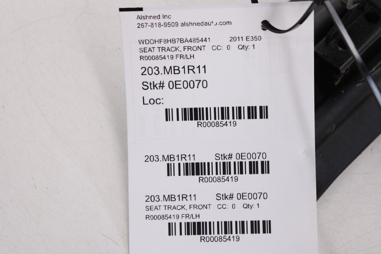 10-16 Mercedes-Benz E350 Luxury Front LH Side Seat Lower Adjustment Track Frame13