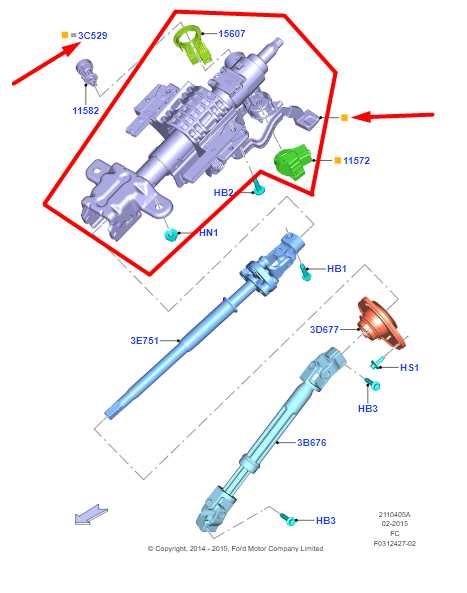 2015-2020 Ford F150 Steering Column Assembly FL34-3C529-DJ OEM - Alshned Auto Parts