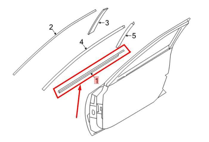 2016-2021 Nissan Maxima Front Left Side Door Window Belt Molding 80821-4RA0A OEM - Alshned Auto Parts