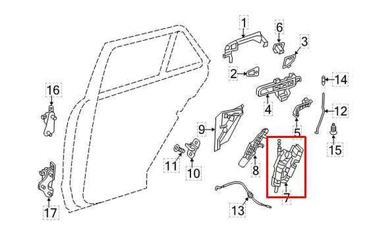 2006-2015 Mercedes-Benz ML350 Rear Left Door Lock Latch Actuator 099-730-09-35 - Alshned Auto Parts