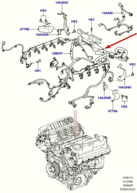 2010-2012 Land Rover Range Rover HSE 5.0L Engine Wire Harness Non Supercharged1
