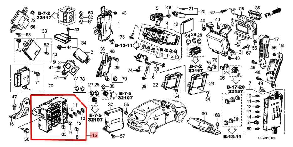 17-20 Acura MDX Advance 3.5L Rear Cabin Fuse Relay Junction Block 38230-TZ6-A12 - Alshned Auto Parts