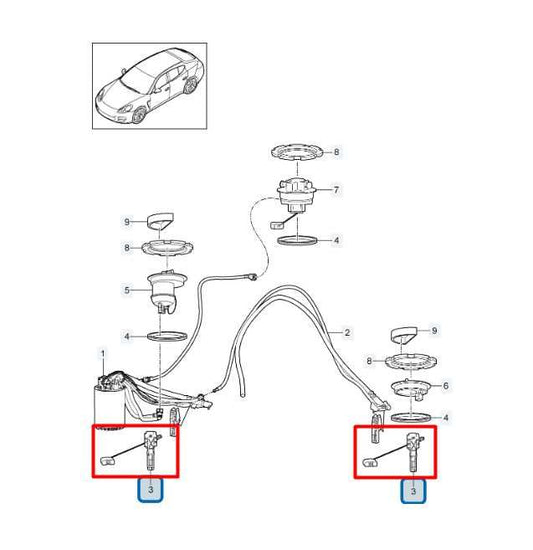 10-16 Porsche Panamera 4 3.6L AWD Gas Tank Fuel Pump Level Sensor 970-620-831-01 - Alshned Auto Parts