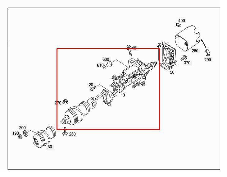 2003-06 Mercedes-Benz E500 5.0L Power Steering Column Assembly 211-460-31-16 OEM1