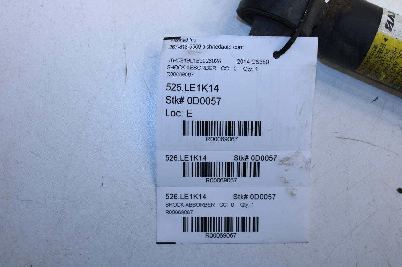 2013-2015 Lexus GS350 3.5L AWD Rear Right Side Shock Strut Absorber 48530-30B01 - Alshned Auto Parts