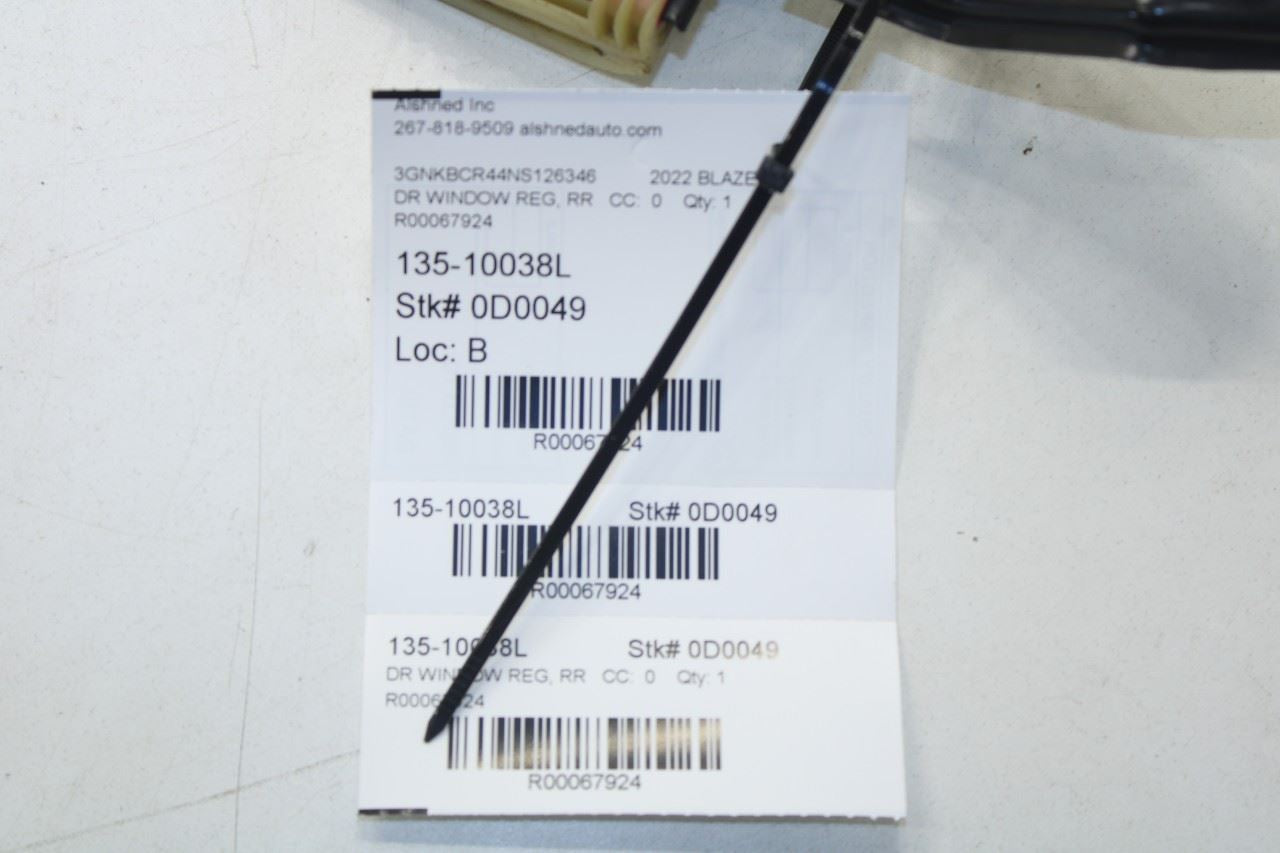 2019-2024 Chevrolet Blazer 2LT Rear Left Door Window Regulator w/ Motor 84932475 - Alshned Auto Parts