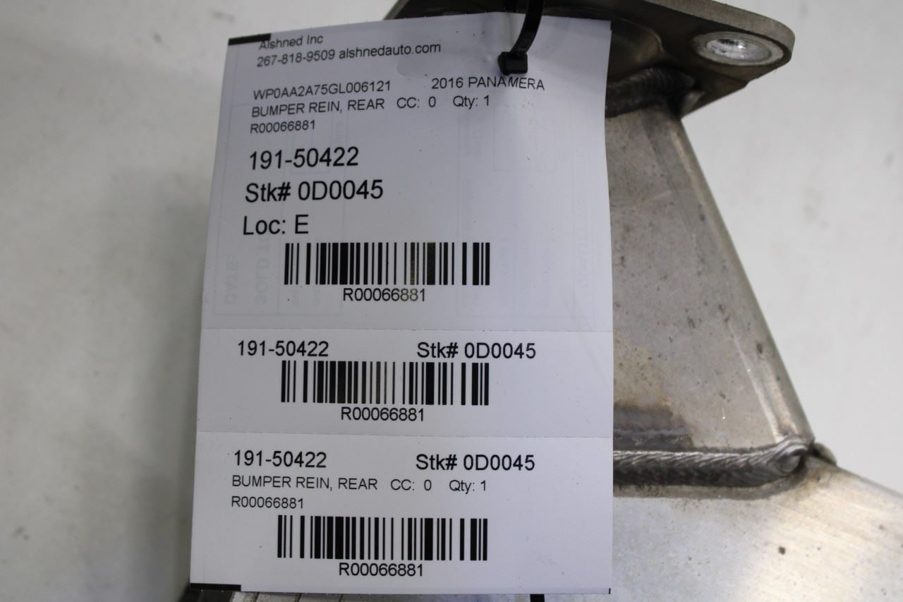 2010-2016 Porsche Panamera Rear Bumper Reinforcement Impact Bar 970-505-241-01 - Alshned Auto Parts