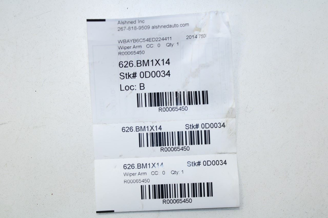 2010-2015 BMW 750I xDrive Front Left and Right Windshield Wiper Arm 61617182459 - Alshned Auto Parts
