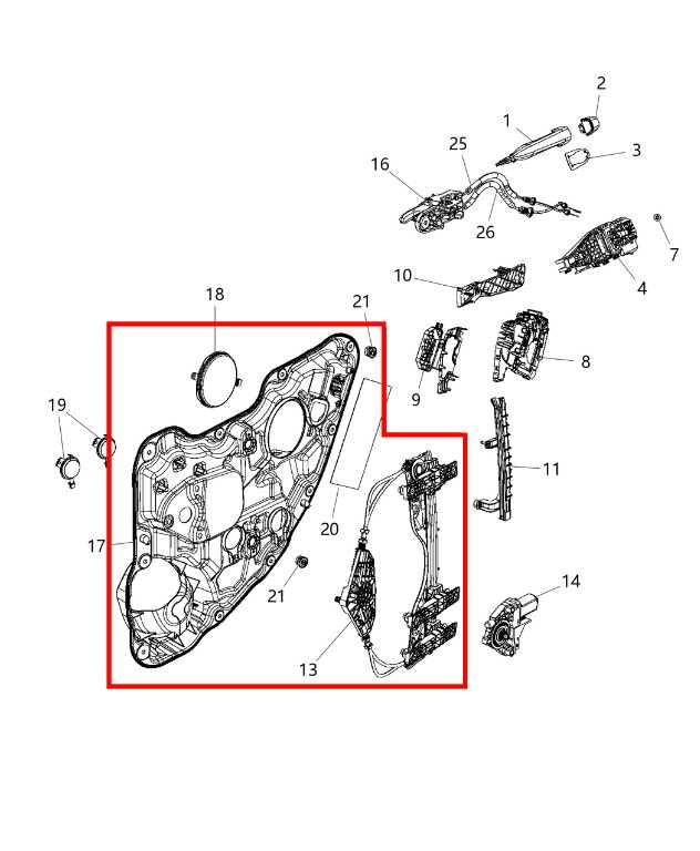 14-23 Jeep Cherokee 75th Anniversary Rear Right Door Window Regulator w/ Carrier - Alshned Auto Parts