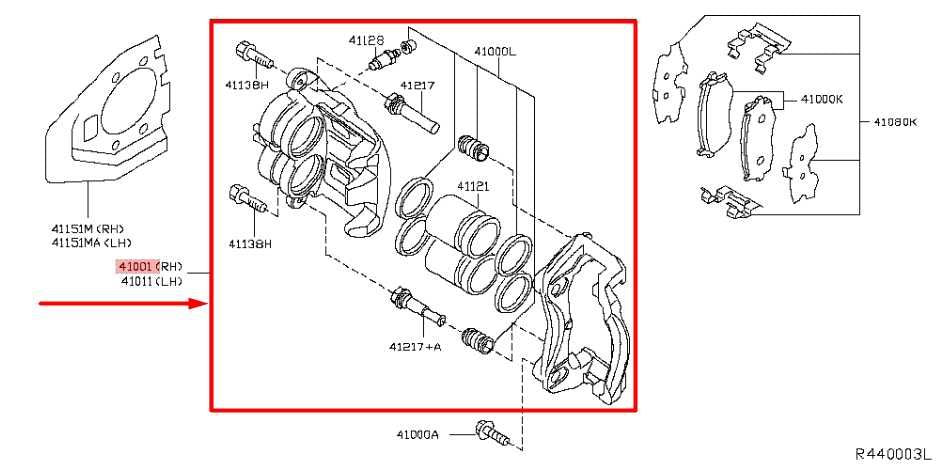 2013-2020 Nissan Pathfinder Front Left Side Brake Disc Caliper 41011-3JA0C OEM - Alshned Auto Parts