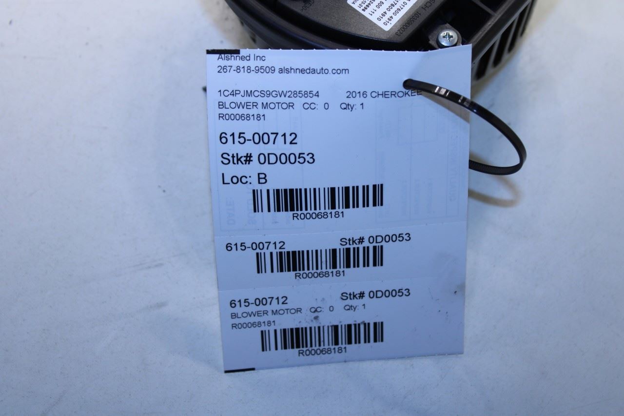 2014-23 Jeep Cherokee 75th Anniversary 3.2L HVAC AC Blower Fan Motor 68223053AD - Alshned Auto Parts