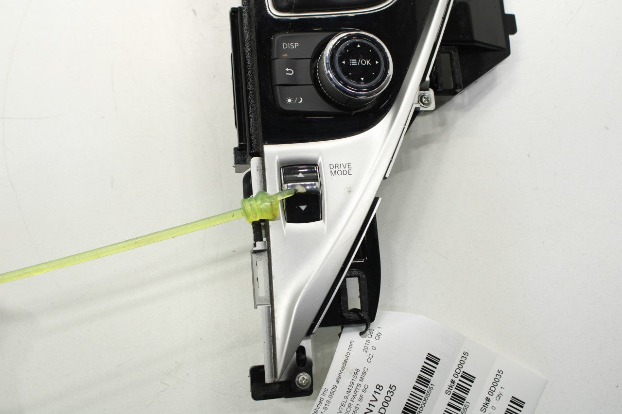17-20 Infiniti Q60 Console Trim Panel Shifter Indicator w/ Switches 96941-5CB9B - Alshned Auto Parts