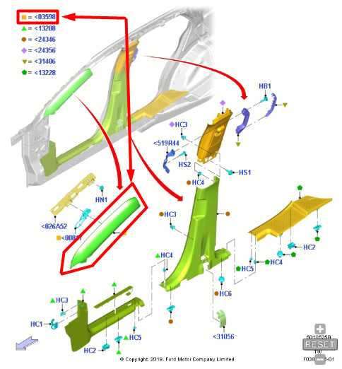 2020-24 Ford Explorer Front Right Windshield A-Pillar Trim Panel LB5B-S03512-BH - Alshned Auto Parts