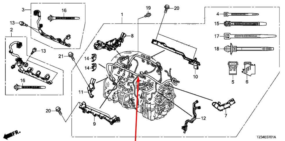 2015-2017 Acura TLX Tech 3.5L FWD Engine Wire Wiring Harness 32110-5J2-A502 OEM1