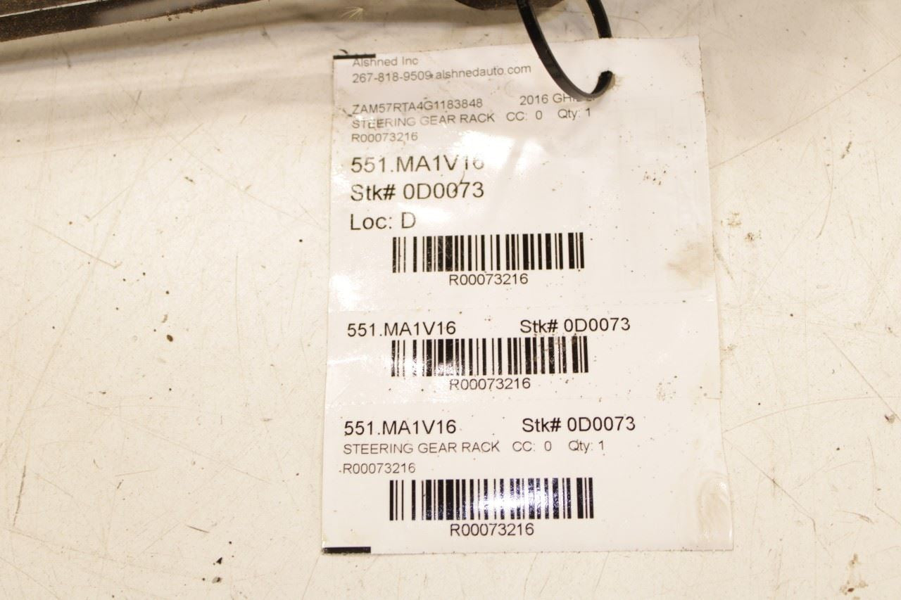 2014-17 Maserati Ghibli S Q4 3.0L Power Steering Gear Rack and Pinion 670003956 - Alshned Auto Parts