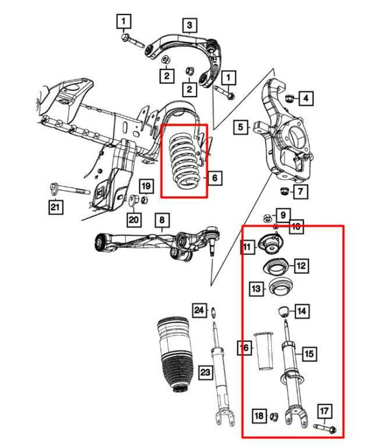2019-24 Ram 1500 5.7L Front Left Side Shock Strut Absorber 68404036AC OEM *ReaD* - Alshned Auto Parts