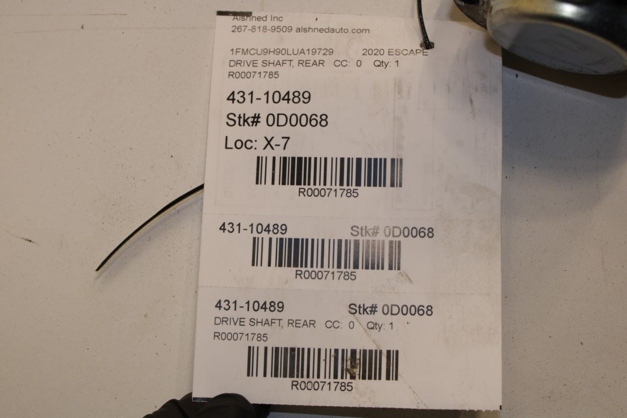 2020-2025 Ford Escape SEL 2.0L AWD AT Rear Drive Shaft Propeller LX67-4K145-AE - Alshned Auto Parts