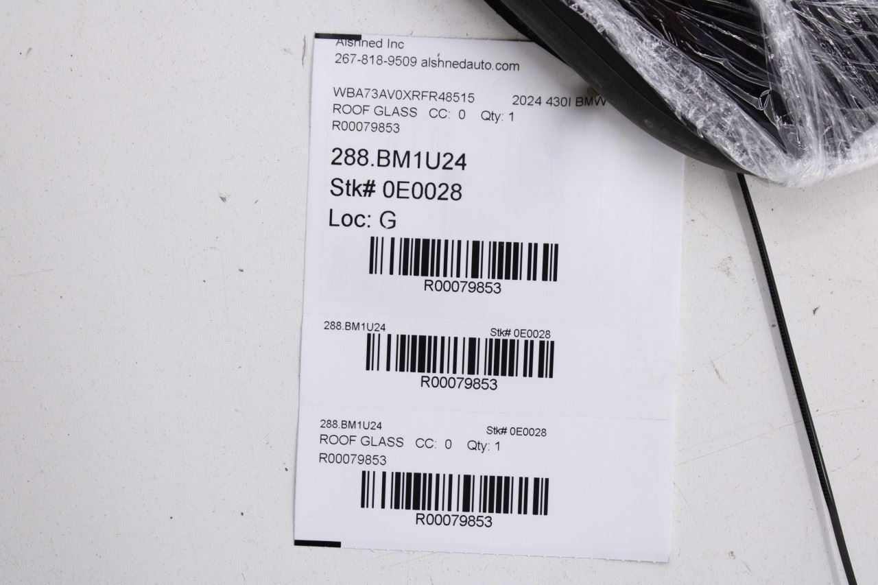 2023-2025 BMW 430i Gran Coupe xDrive Roof Sunroof Window Glass 54108737865 OEM - Alshned Auto Parts