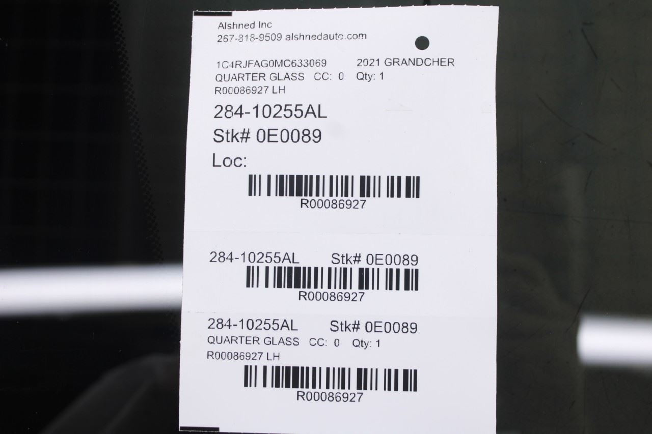16-21 Jeep Grand Cherokee Laredo X 4x4 Rear Left Quarter Window Glass 68266987AB13