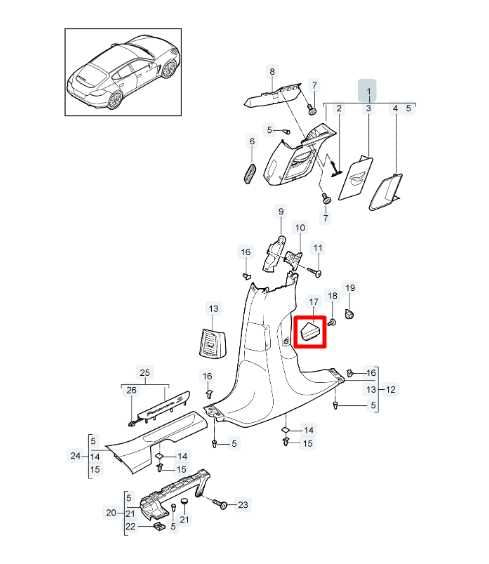10-16 Porsche Panamera 4 Front Right Door Armrest Extension B-Pillar Trim Cover - Alshned Auto Parts