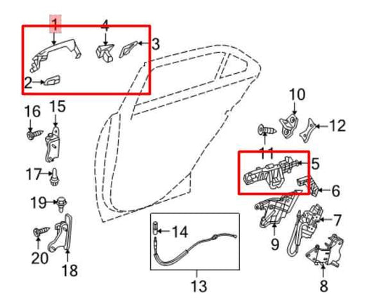 10-16 Mercedes-Benz E350 Sport 4Matic 3.5L Rear Door Right Side Exterior Handle - Alshned Auto Parts