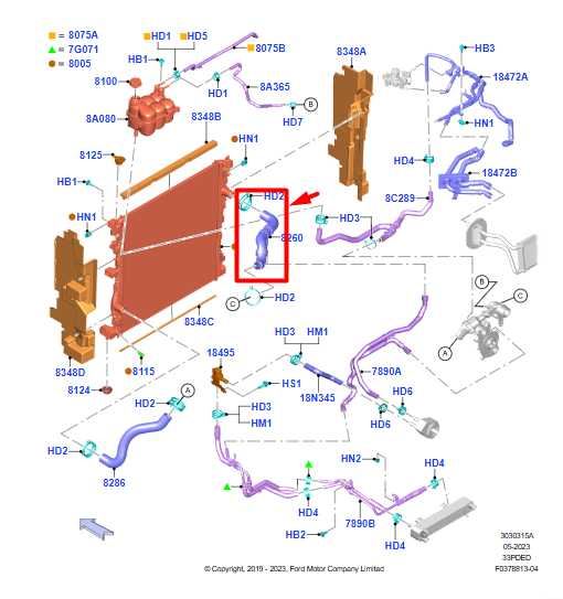 20-25 Ford Explorer 3.3L Engine Radiator Coolant Upper Hose Tube L1MZ-8260-N OEM - Alshned Auto Parts