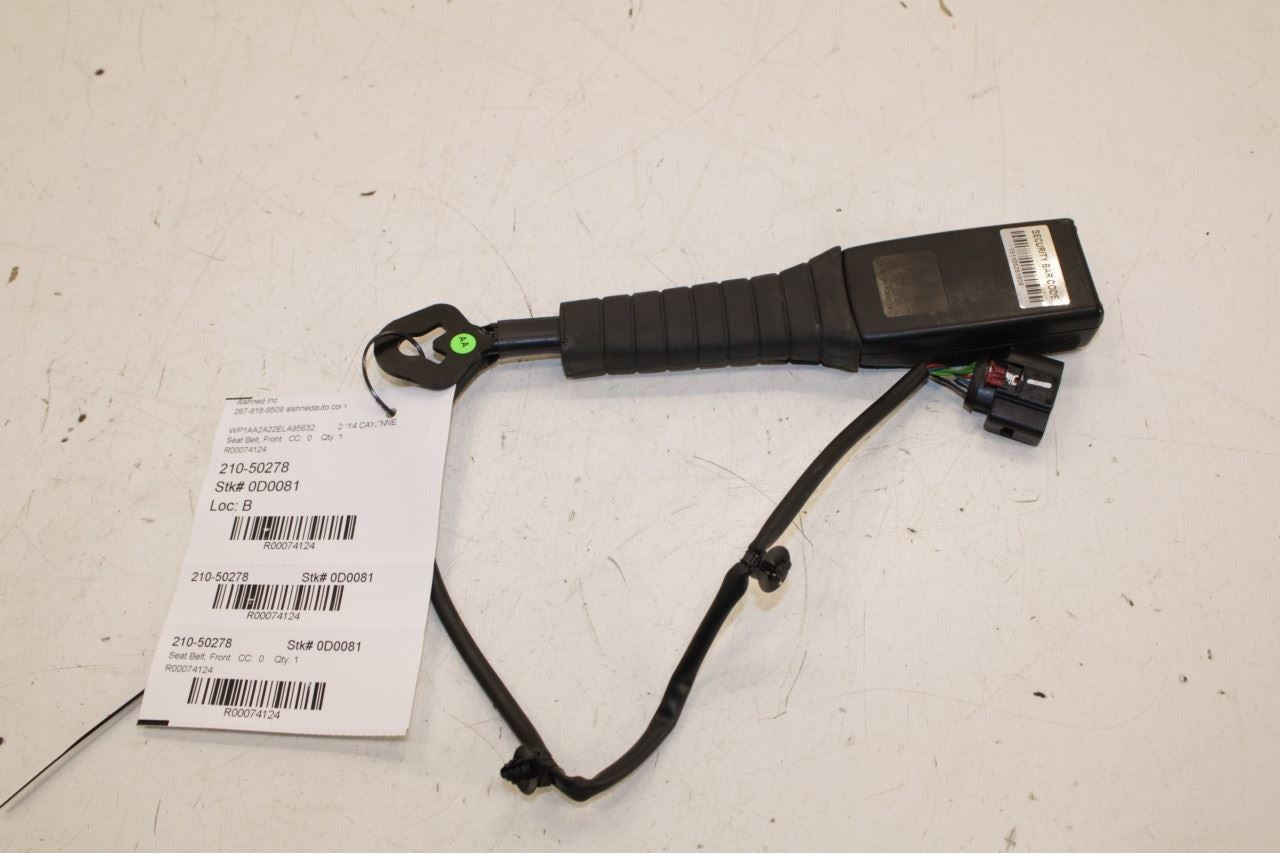 11-18 Porsche Cayenne Platinum 3.6L Front Passenger Right Side Seat Belt Buckle - Alshned Auto Parts