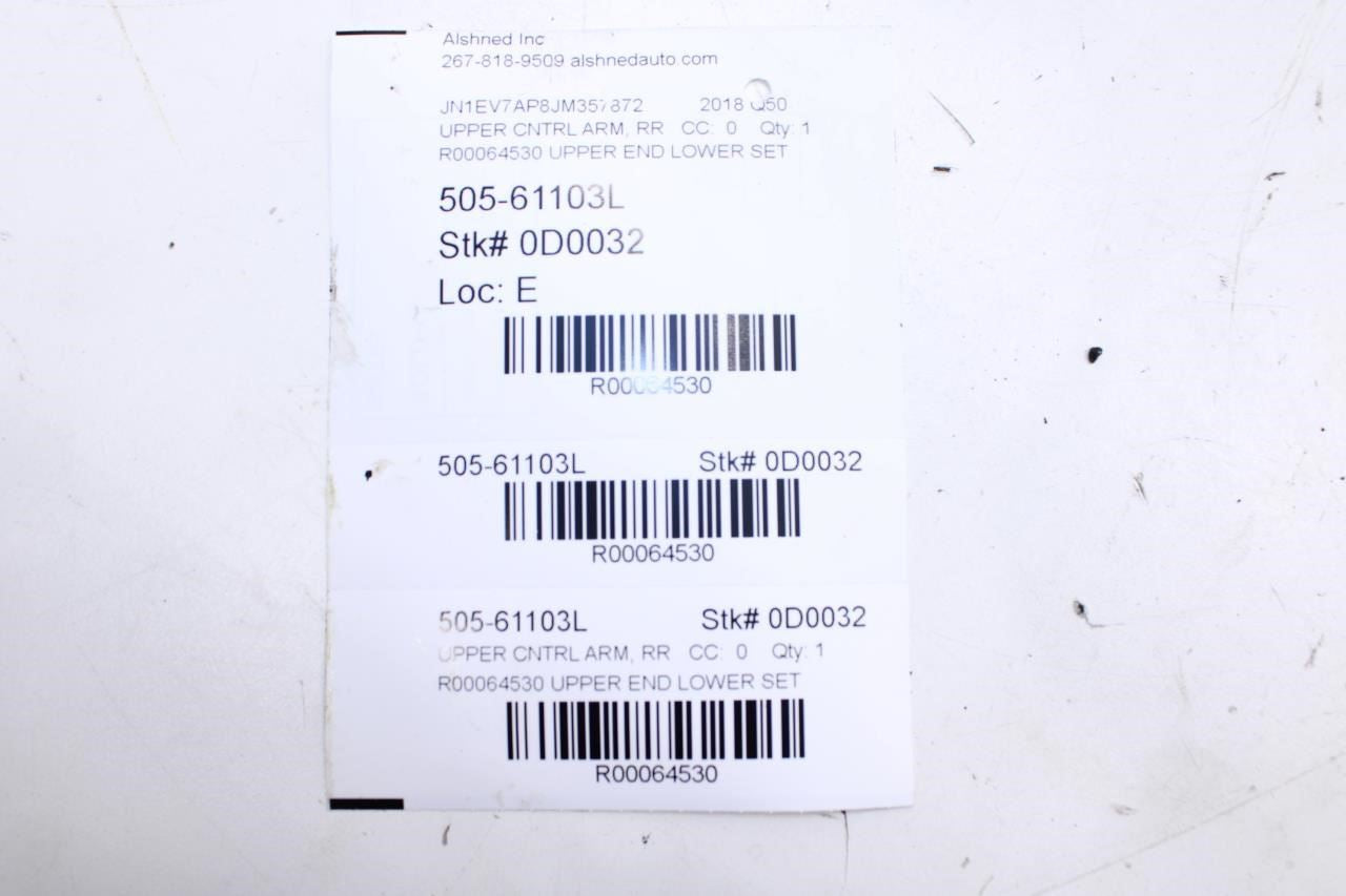 14-23 Infiniti Q50 Luxe RWD Rear Left Suspension Control Arm Upper and Lower Set - Alshned Auto Parts