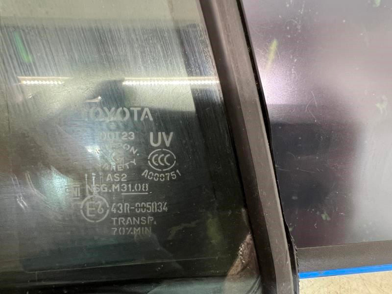 2016-2022 Toyota Prius Rear Left Side Door Quarter Window Glass 68124-47030 OEM - Alshned Auto Parts