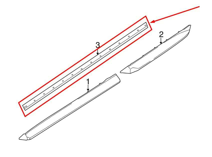 2013-2020 Nissan Pathfinder SV Right Side Rocker Panel Molding Seal 80838-3JA0B - Alshned Auto Parts