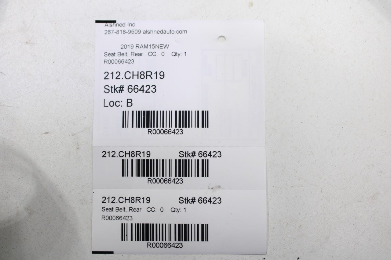 2019-24 Ram 1500 Rear Right or Left Side 2nd Row Seat Belt Retractor 7AX80TX7AB - Alshned Auto Parts