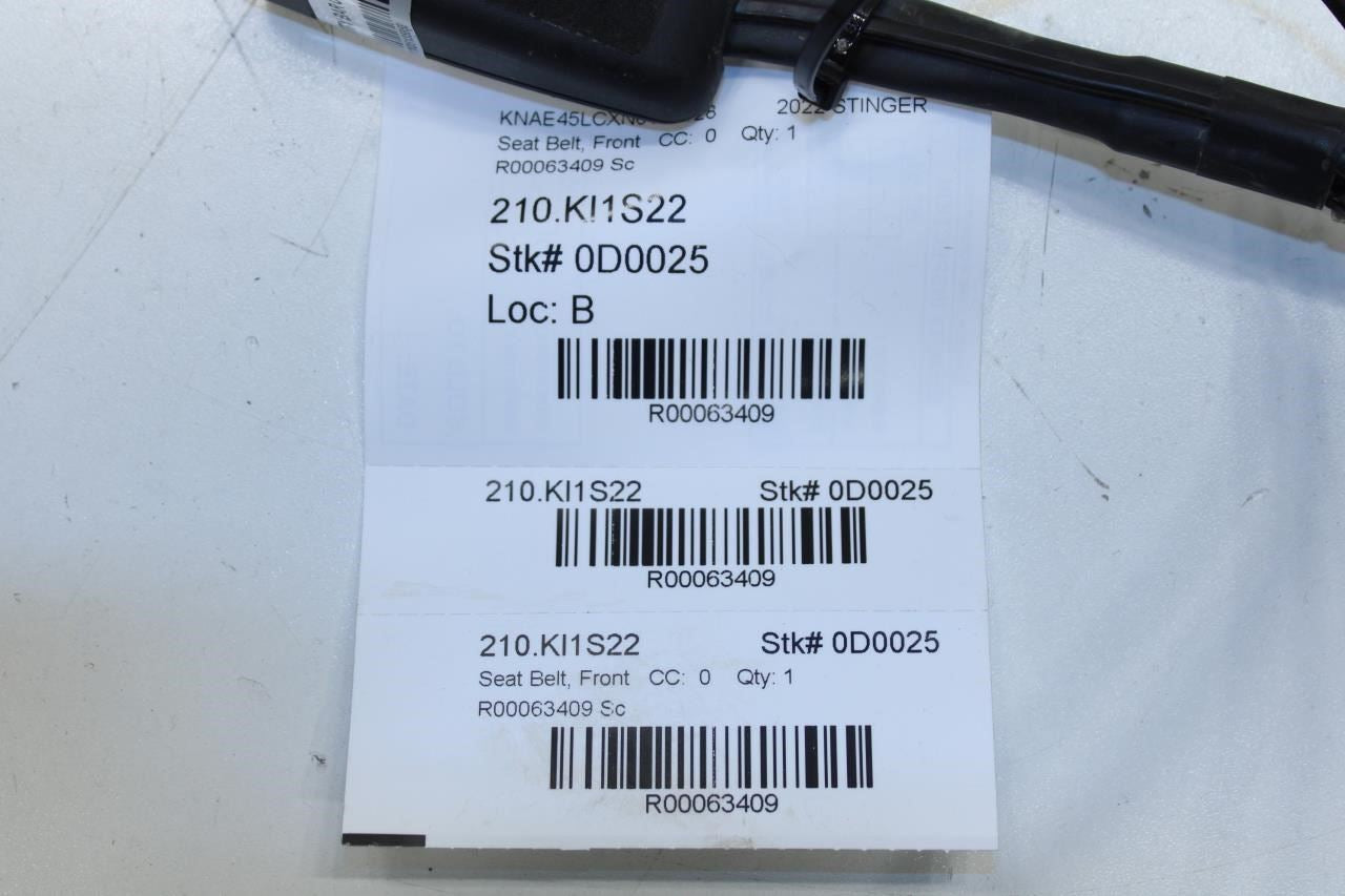 2018-2023 Kia Stinger GT1 Front RH or LH Side Seat Belt Buckle 88830-J5000WK OEM - Alshned Auto Parts