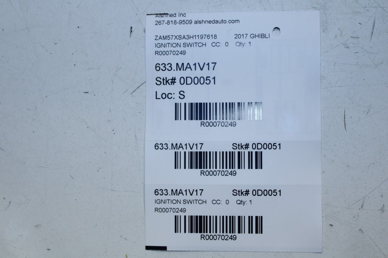 2017-21 Maserati Ghibli 3.0L Engine Start Stop Ignition Switch Button 670043109 - Alshned Auto Parts