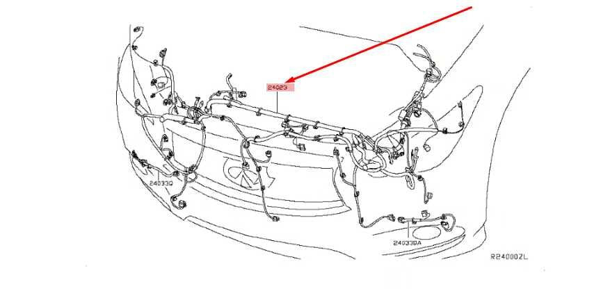 2016-2019 Infiniti QX60 Front End Wire Harness 24023-9NJ0A OEM - Alshned Auto Parts