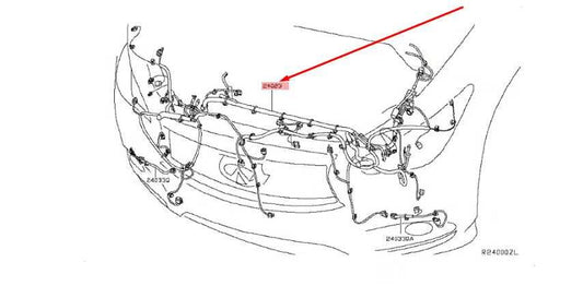 2016-2019 Infiniti QX60 Front End Wire Harness 24023-9NJ0A OEM - Alshned Auto Parts