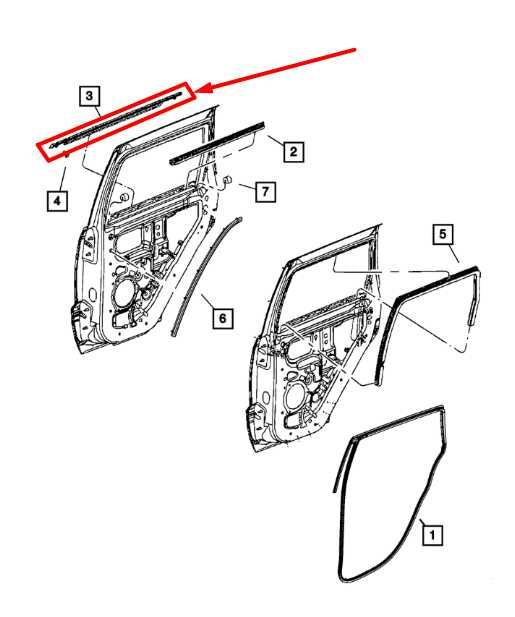11-15 Jeep Grand Cherokee Rear Right Door Belt Outer Weatherstrip 55399292AE OEM - Alshned Auto Parts