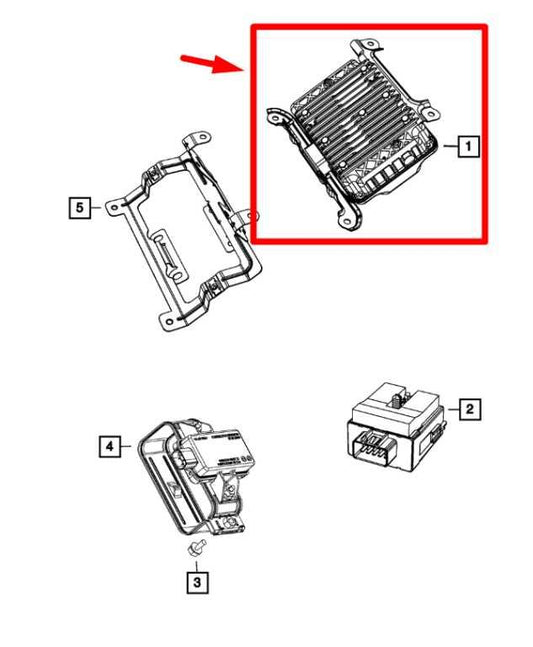 2012-18 Jeep Wrangler Sahara 3.6 L Power Inverter Control Module 68080323AB OEM - Alshned Auto Parts