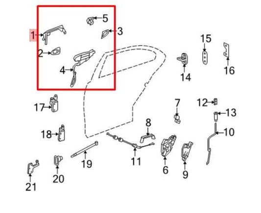 2007-11 Mercedes-Benz S550 Rear Left Door Exterior Handle 221-760-09-70-9999 OEM - Alshned Auto Parts